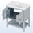 Modern and Simple Bathroom Vanity with Open Style Shelf & Door Shelf-105205759