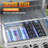 32000 BTU 4-Burner Propane Grill, Stainless Steel BBQ with Pulse Ignition & Locking Casters