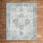Performance Machine Washable Blue / Beige Area Rug with Non-Slip Rug Pad-1525134482-1521788665