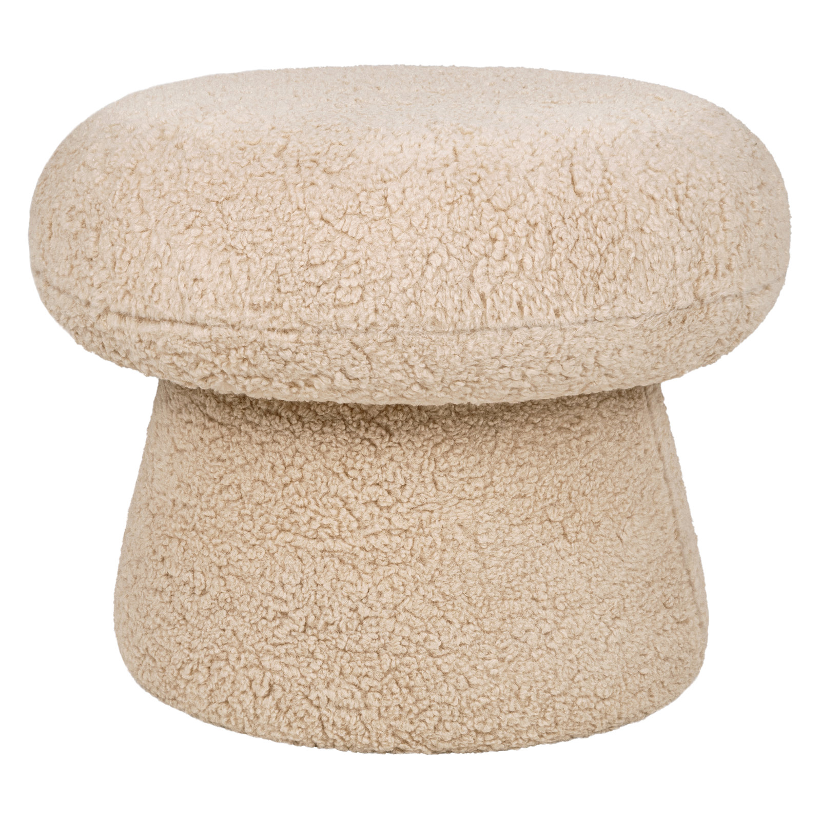 Mushroom Pouf, Chai Shearling, Standard