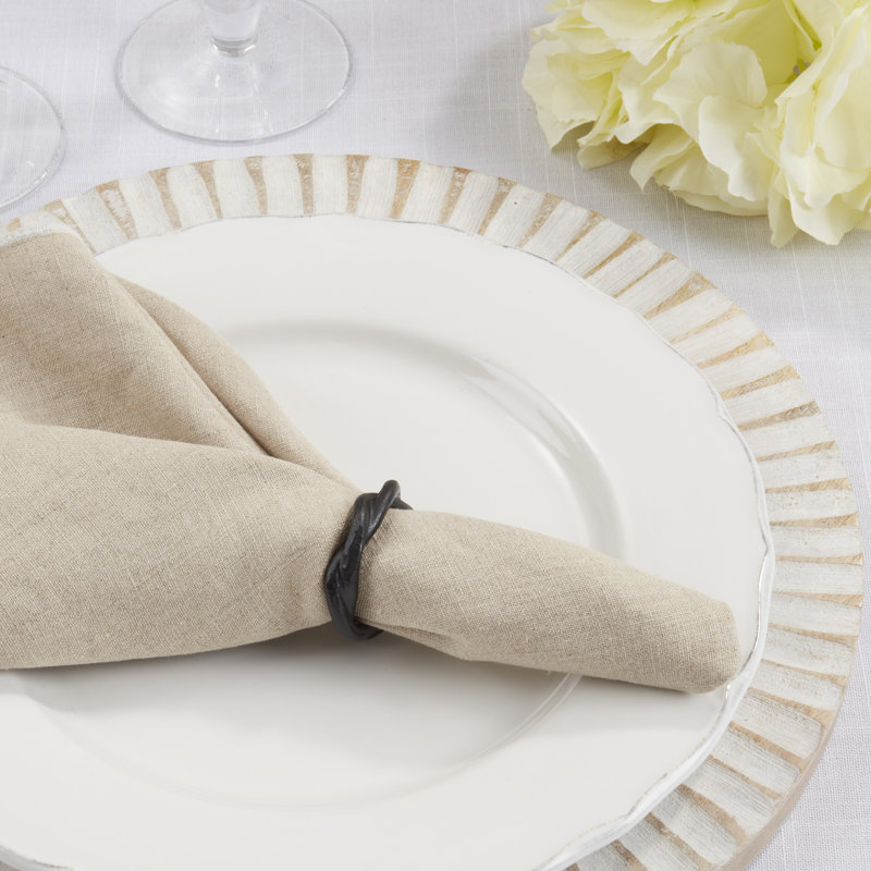 Napkin Ring Collection Resin Napkin Ring, Black