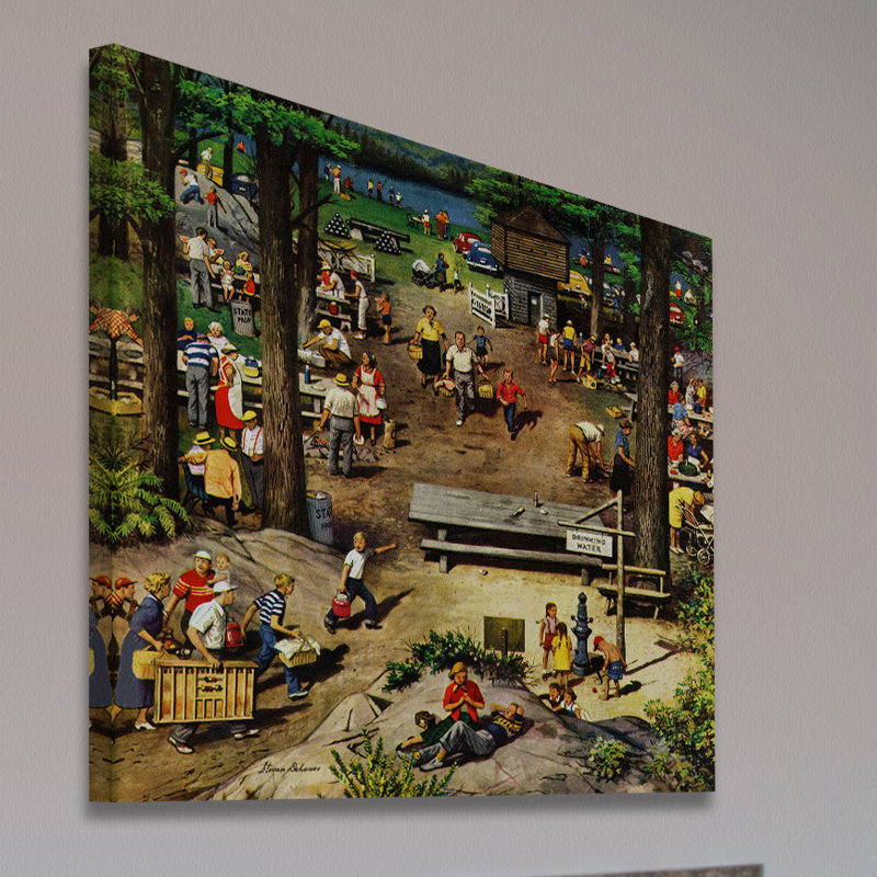 « main-d’oeuvre day picnic », reproduction d’art sur toile tendue, H 48 po x l 48 po x P 1,5 po