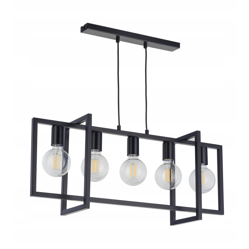 5 - Light Kitchen Island Pendant, 80 x 76 x 18cm, Black