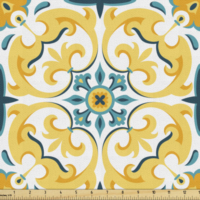 Sabin Swirling Botanical Inspired Motif Fabric