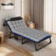 Méridienne de patio de 29 pouces de largeur, réglable à 4 positions avec matelas et oreiller, capacité de 440 lb
