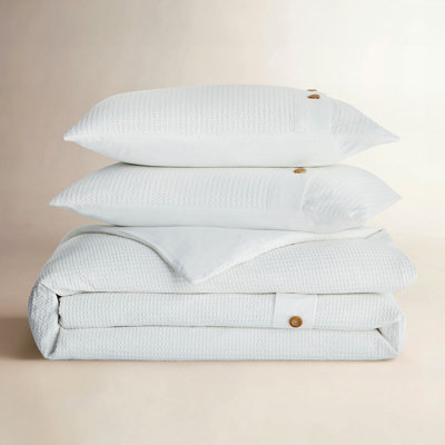 Marcus Waffle Cotton Duvet Cover Set