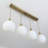 Aurelius 4-Light Opal Globe Linear Chandelier