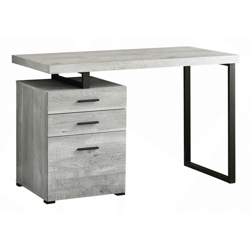 Bureau réversible Babken, Gris/noir