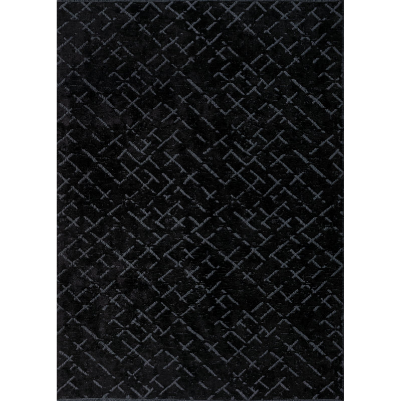 Tapis noir Rapture, Rectangle 7 pi 10 po x 11 pi 2 po
