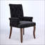 Élégante chaise de salle à manger rembourrée en chenille avec des pieds incurvés en bois massif, parfaite pour le confort et le style dans toute salle à manger.-2015508473
