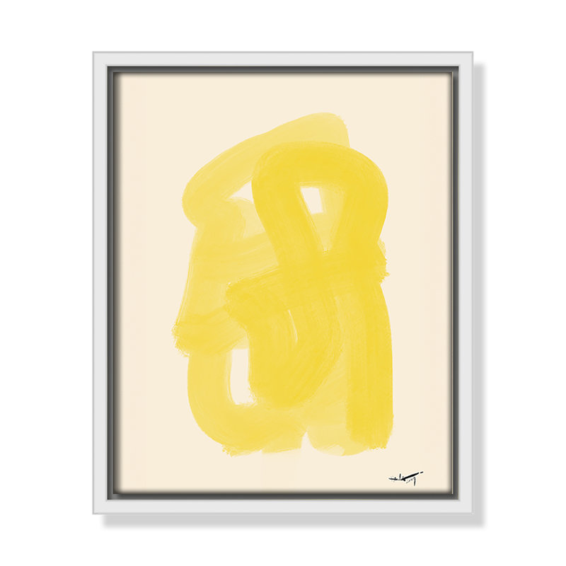 «Shillington Matin Dete Print» par N.Atelier, H 11,5 po x l 9,5 po, Blanc