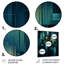 Abstrait bleu sarcelle - Mélanges de formes abstraites - Décoration murale en métal-99557130