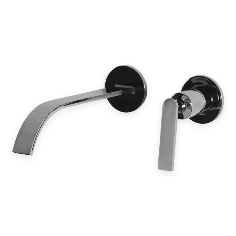 Arch Wall Mounted Bathroom Faucet with Drain Assembly