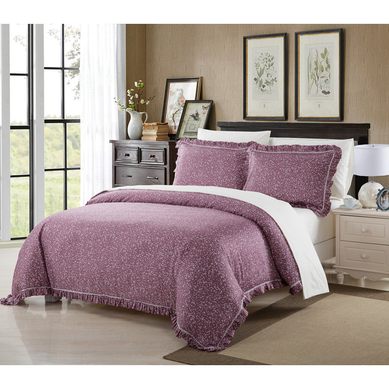 Ensemble de housse de couette en coton 3 pièces, Très grand