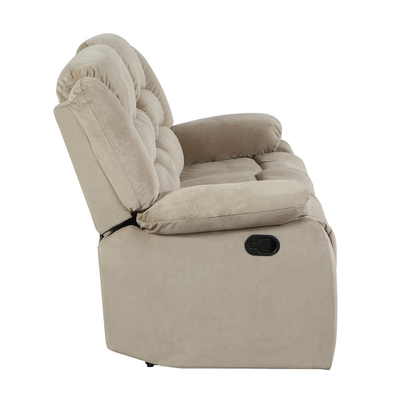 Fauteuil inclinable en tissu de microfibre transitionnel, Beige