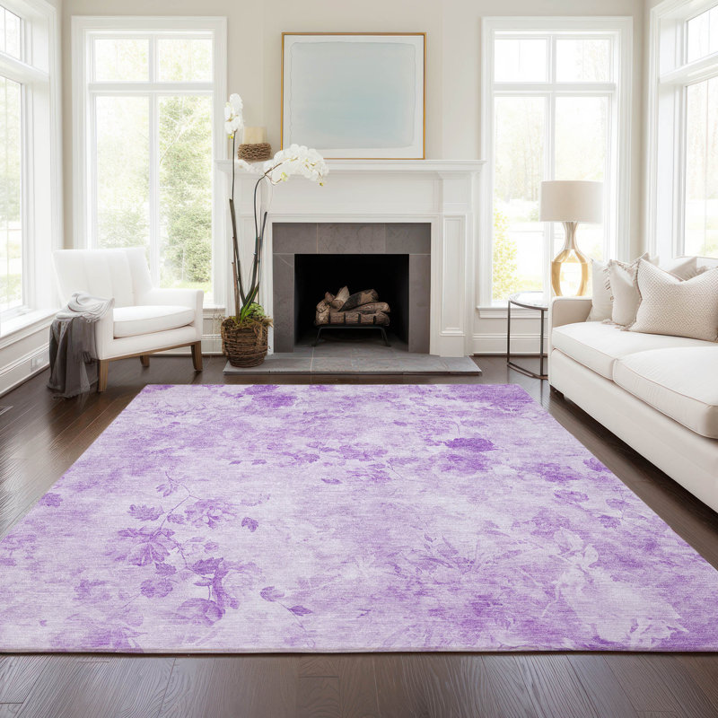 Alta Washable Floral Indoor / Outdoor Rug, Rectangle 8' x 10'