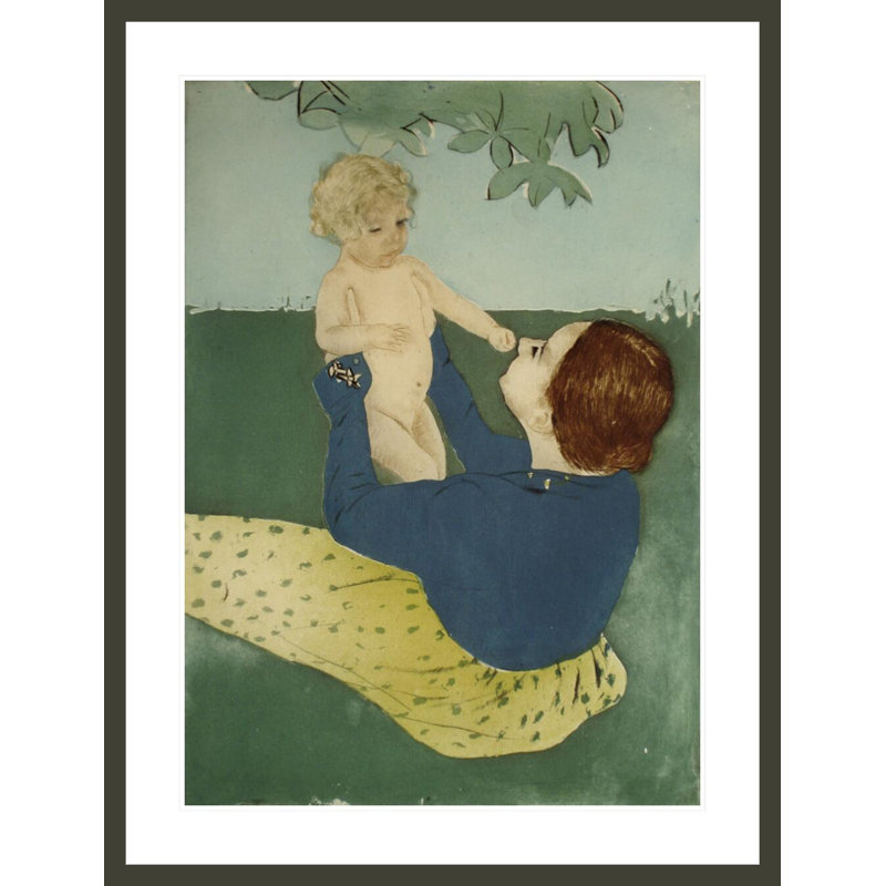 «Under the Horse» par Mary Cassatt - Impression sur toile, H 41,5 po x l 31,69 po