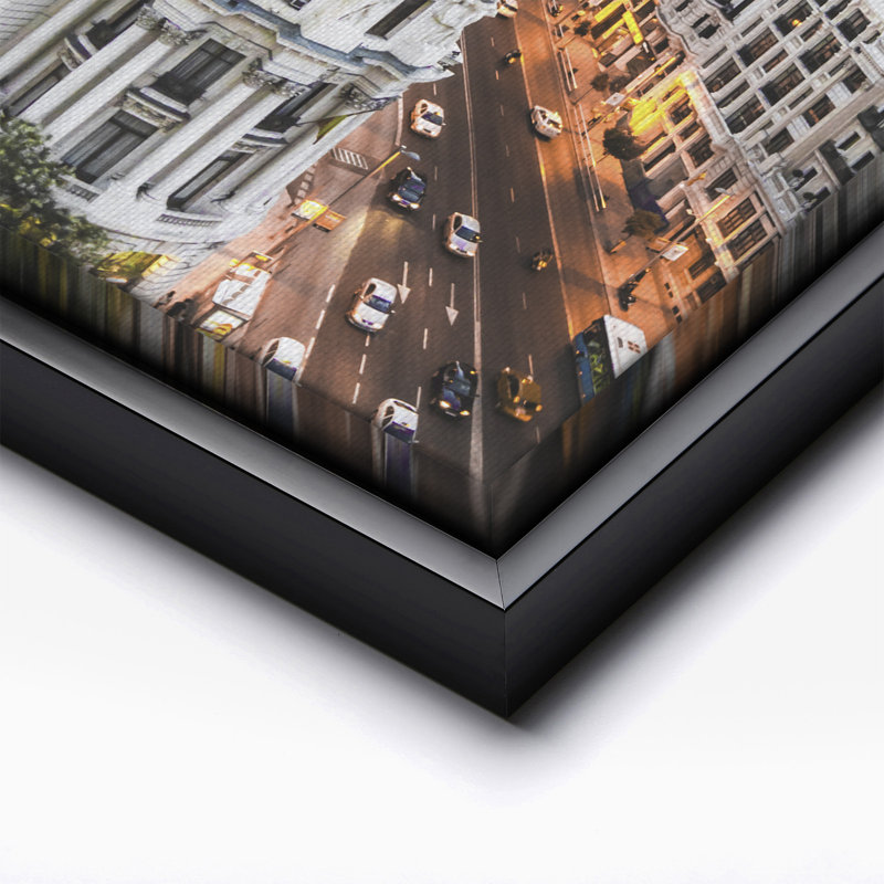 Gran Gran Street, Black Framed, Canvas, 11"H x 14"W