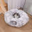Cat Tunnel With Cat Bed For Indoor Cats, Multifunctional Cat Playground Toys Hideplace For Small Medium Large Cats