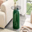 Table basse ronde en verre 19,6 po - Mid-Century moderne - Vert