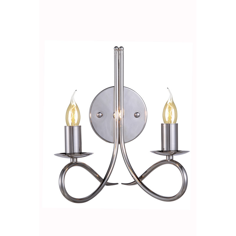 Macarthur Aluminum Candle Wall Light, Polished Nickel