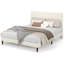 Upholstered Platform Bed with Fabric Headboard - Noise-Free, No Box Spring Needed, Easy Assembly-1156209475-1156209500