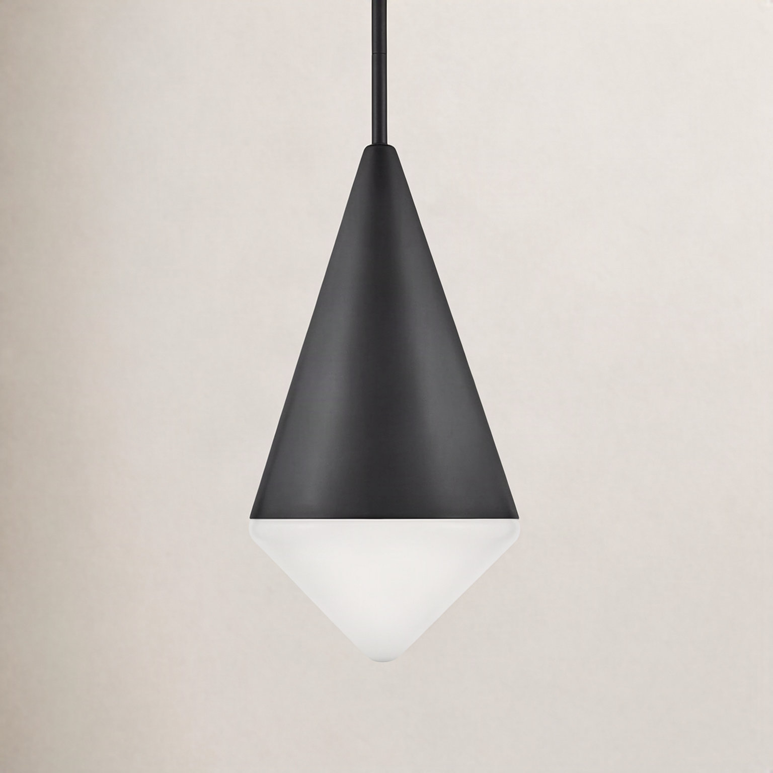 Gilroy Single Light Steel Dimmable Pendant, Black