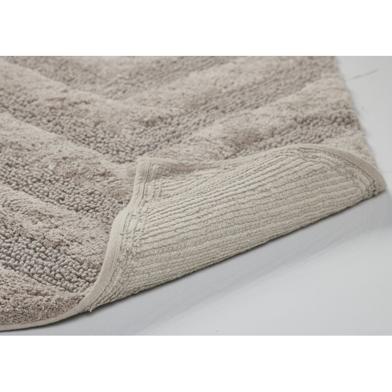 Beige Cotton Tufted Anti-Skid Bathroom Lid Cover Rug