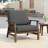 Bevelyn Dark Gray Acacia Outdoor Chair Set with Cushions-1149783268
