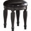Meuble-lavabo de chambre à coucher gris antique avec tiroirs supérieurs doublés de feutre et tabouret à garniture cloutée en bois massif