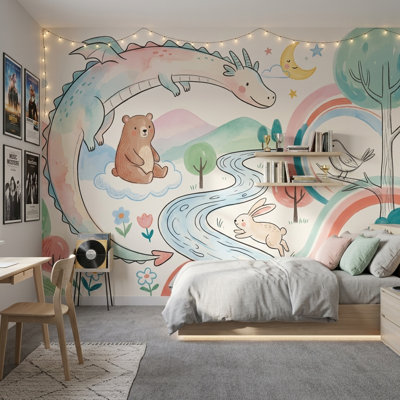 Papier peint fantaisie fantaisie pastel fantaisie
