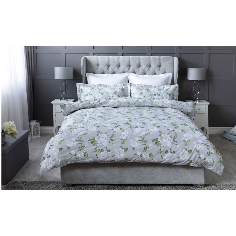 Belledorm Mishka Cotton Floral Duvet Cover Set with Pillowcases, King Duvet Cover + 2 Standard Pillowcases