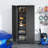 Heavy Duty Rolling Garage Storage Cabinet With Lockable Wheels, 4 Adjustable Shelves, And 3-Point Security Lock For Secure Tool Organization.