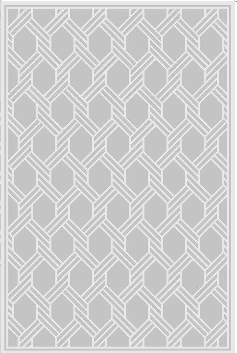 Tapis gris / ivoire en laine noué à la main transitionnel