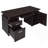 2-Drawer Home Office Desk, Cappuccino Computer Desk for Study & Workspace