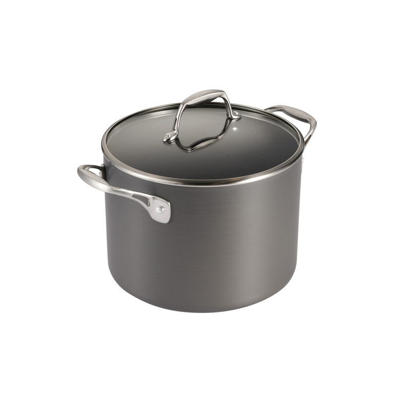 Tramontina 8 Qt Hard Anodized Aluminum Stock Pot with Lid
