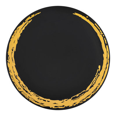 Black Plastic Salad/appetizer Plates