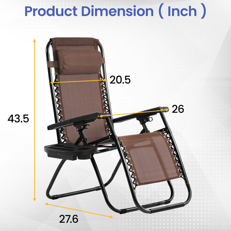 Chaise zéro gravité inclinable et pliable Libertad, Brown