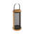 Wooden Candle Lantern with Metal Handle