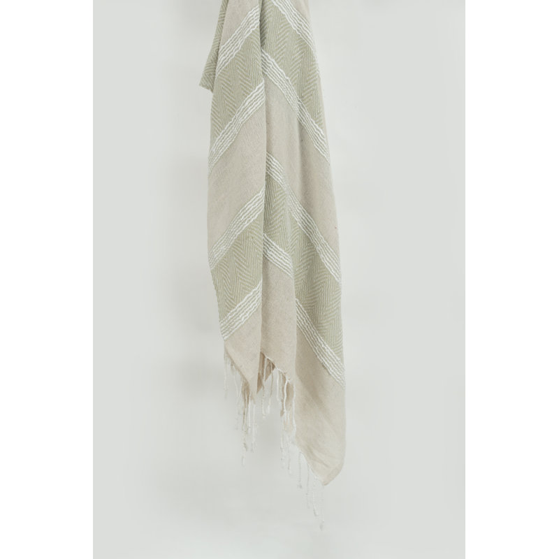 Jeté en coton, Brun / brun clair
