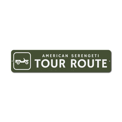 Plaque en aluminium Tour Route