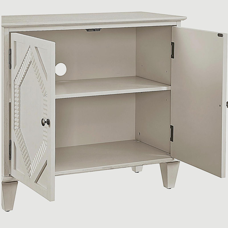 Retro Sideboard Buffet Cabinet with Storage, Accent Display Cabinets, Antique White