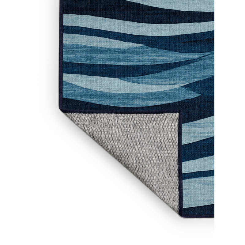 Tapis bleu lavable à la machine