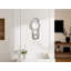 Mirrored Wall Clock with Crushed Diamond Inlay & Decorative Pendulum – 80cm Glam Design