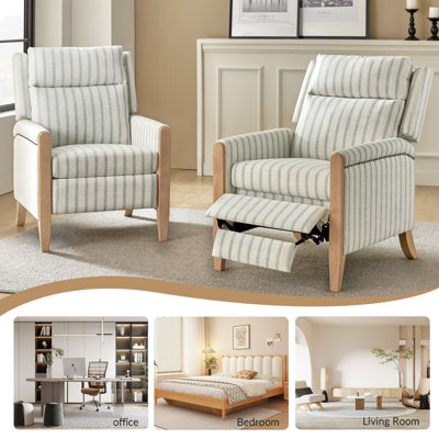 Terren 28.74" Wide Upholstered Push Back Recliner