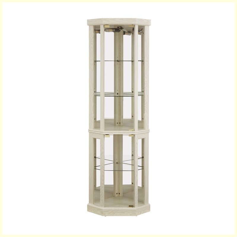 Vitrine de coin moderne pour le salon, Blanc