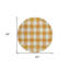 Tapis rond lavable à carreaux orange 8 po