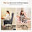 Big and Tall Office Chair, Flip Armrests for Pets & Cross Legged Sitting, Executive Ergonomic Computer Gaming Chair with Foot Rest, Teddy Fleece Wide Seat Reclining Desk Chair, Pink-1934925169