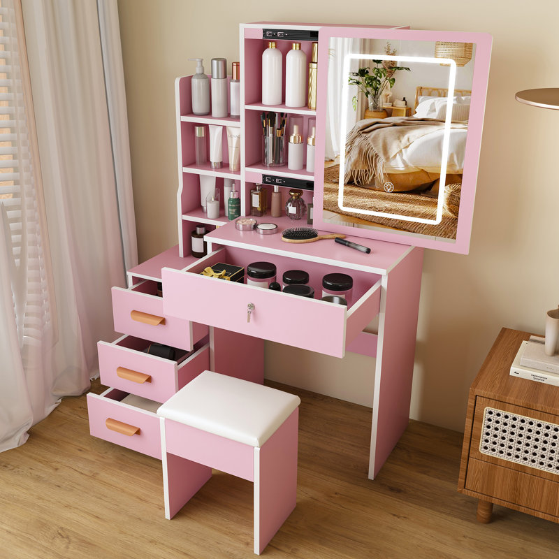 Dressing Table, Pink