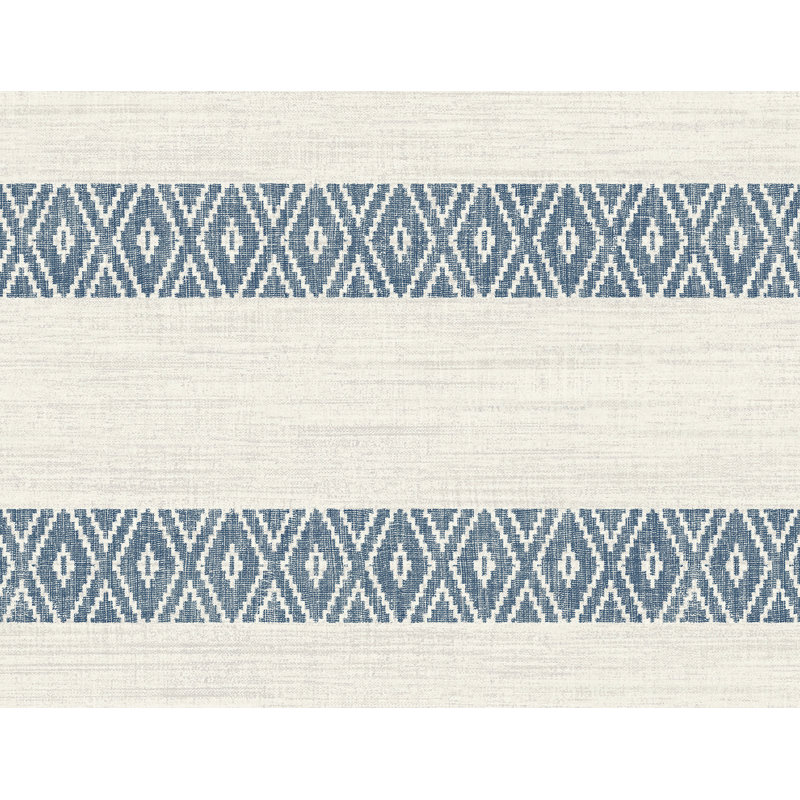 Geometric Wallpaper Roll, Nautical Blue